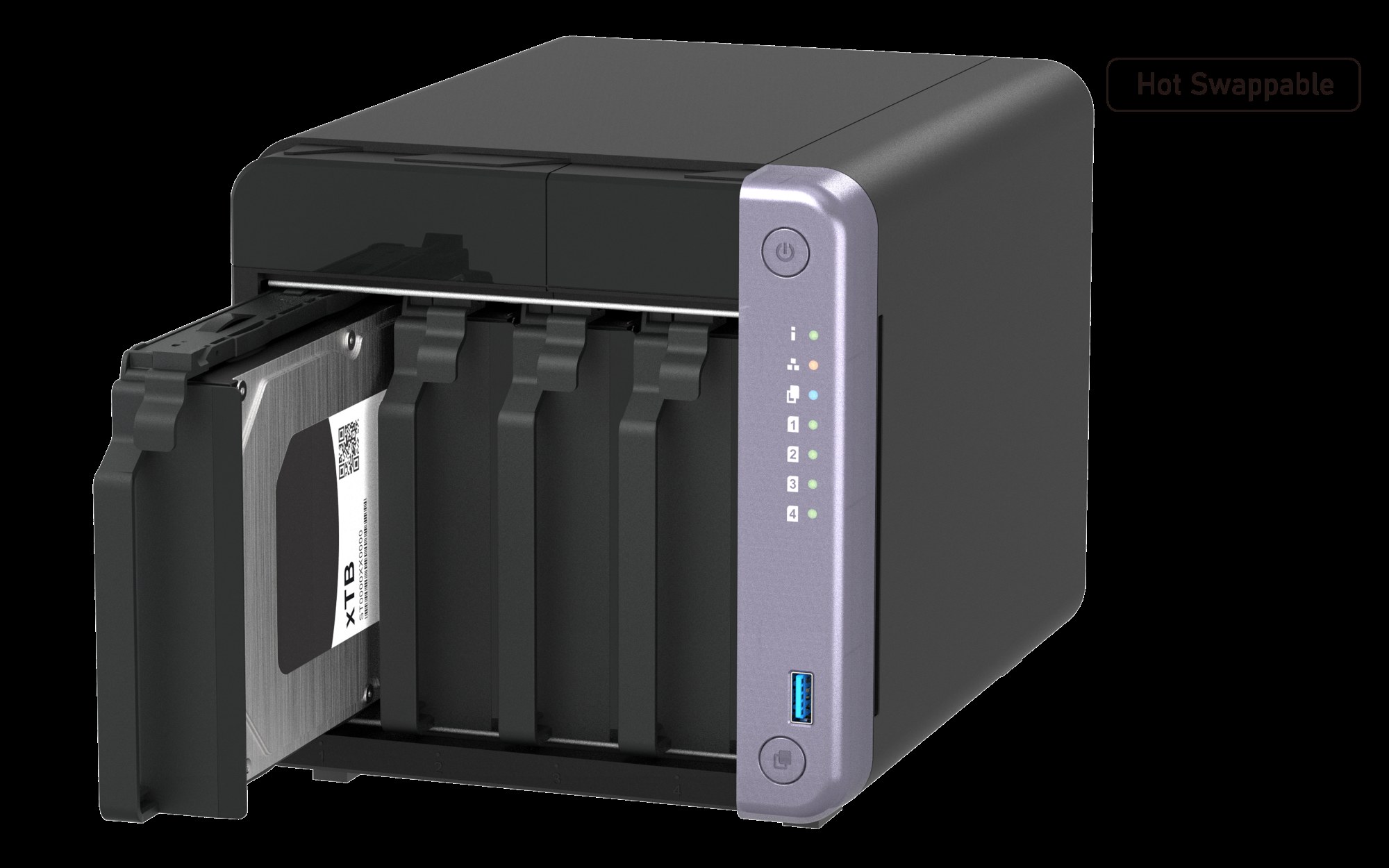 QNAP 4diskli Alpine AL524 QC-4GB RAM-10GbE SFP+ Nas Server TS-432X-4G